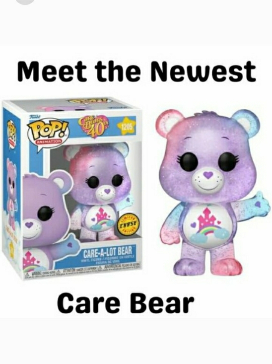 Funko Other - Funko Pop Care Bears 40th Anniversary Care A Lot Bear #1205 CHASE 🎯 NIB RARE